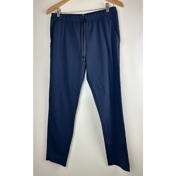lululemon athletica Pants - Lululemon Trouser Pants Navy Blue Drawstring Elastic Waist Back Pockets Size 6